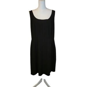 Ann Taylor Women's Sleeveless Midi Dress Size 18 Black Capsule Wardrobe Career